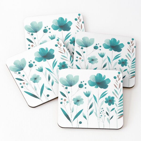 Item preview, Turquoise Floral Design designed and sold by KookyStudioArt.