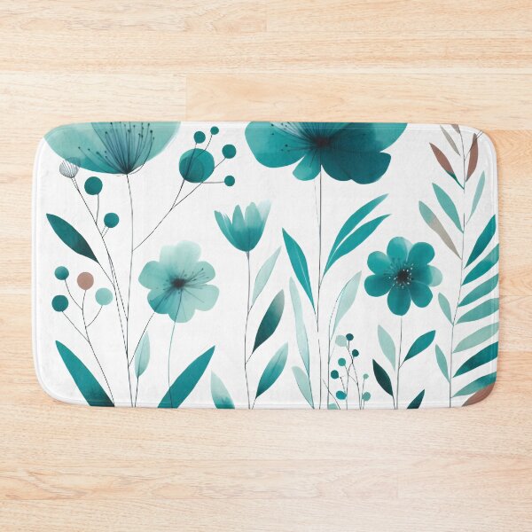 Item preview, Turquoise Floral Design designed and sold by KookyStudioArt.