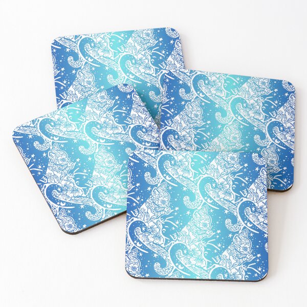 Item preview, Cats yin-yang; balance of nature, blue designed and sold by Drawmecute.