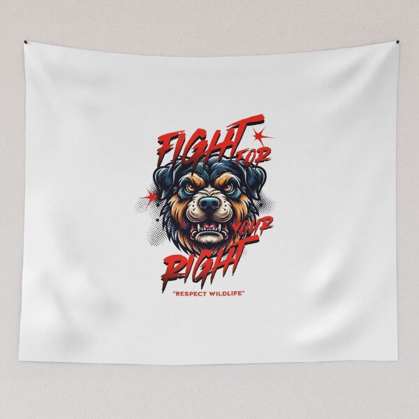 Item preview, Fight for your right respect wildlife Dog. designed and sold by INKNIK.