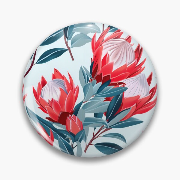 Item preview, Vintage protea flowers designed and sold by oilidesing.