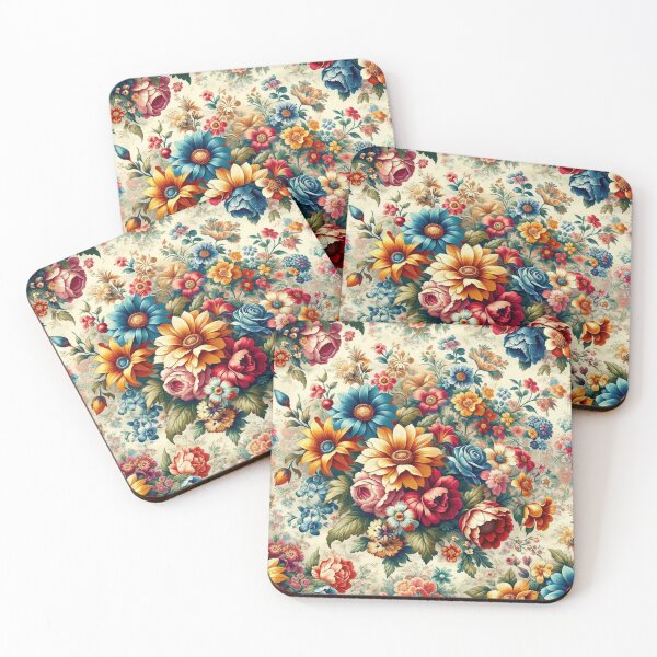 Item preview, Vintage Blossom Splendour: Colourful Retro Florals designed and sold by Prosser87.