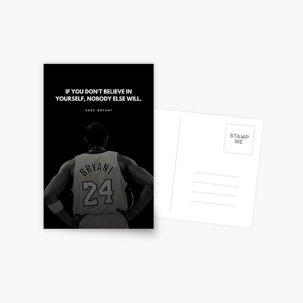 Vista previa del artículo con la obra «Retrato de cita motivacional de Kobe Bryant», diseñado y vendido por SuccessInsanity.