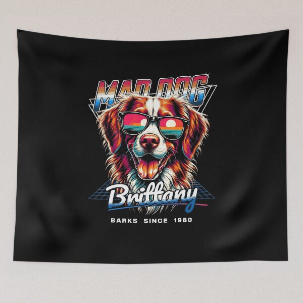 Artikelvorschau, Mad Dog Brittany Dog entworfen und verkauft von RedDesignSyc.