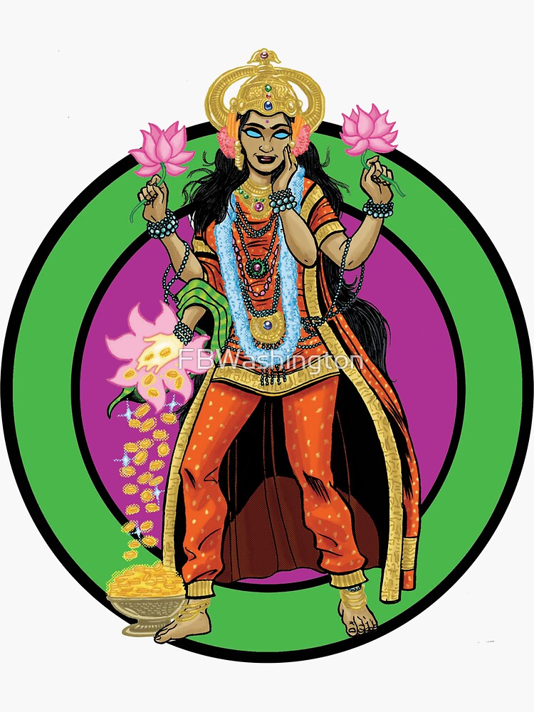 Thumbnail 3 of 3, Sticker, Lakshmi Watching designed and sold by FBWashington.