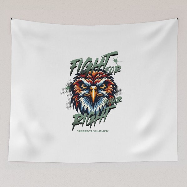 Item preview, Fight for your right respect wildlife hawk. designed and sold by INKNIK.