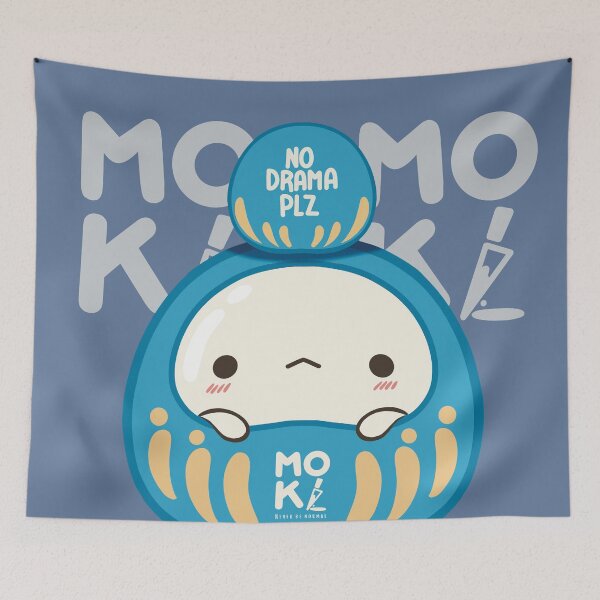 Item preview, Moki skyblue daruma designed and sold by mokioki.
