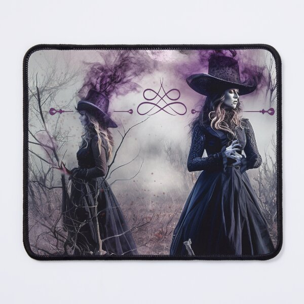 Item preview, Gothic Witches in Purple Haze with Ornate Border designed and sold by Art.Fusion.Studio.