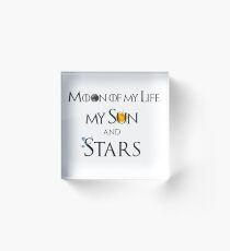 Moon of My Life Sun and Stars Acrylic Block
