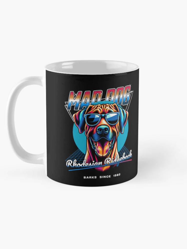 Thumbnail 5 of 6, Coffee Mug, Mad Dog Rhodesian Ridgeback Dog designed and sold by RedDesignSyc.