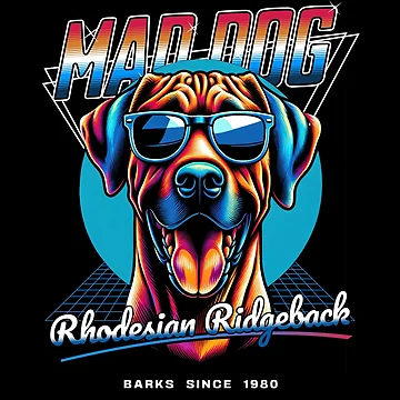 Artwork thumbnail, Mad Dog Rhodesian Ridgeback Dog by RedDesignSyc