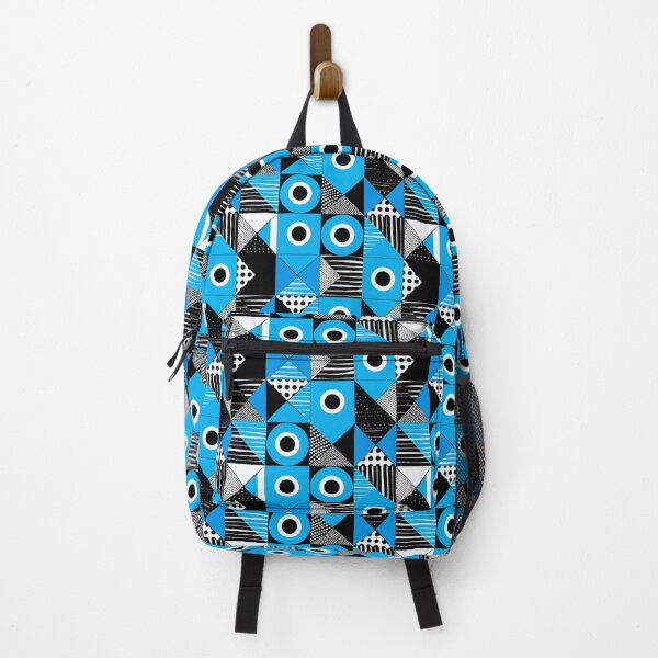 Item preview, Blue and Black Shapes Abstract Pattern  designed and sold by palaco210.