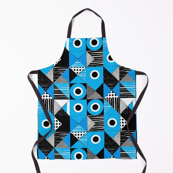 Item preview, Blue and Black Shapes Abstract Pattern  designed and sold by palaco210.