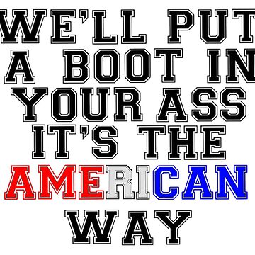 "Courtesy of the Red, White, and Blue" Sticker for Sale by Razberries3