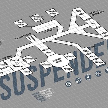 Artwork thumbnail, Infocom Suspended Game Map by aaronareed