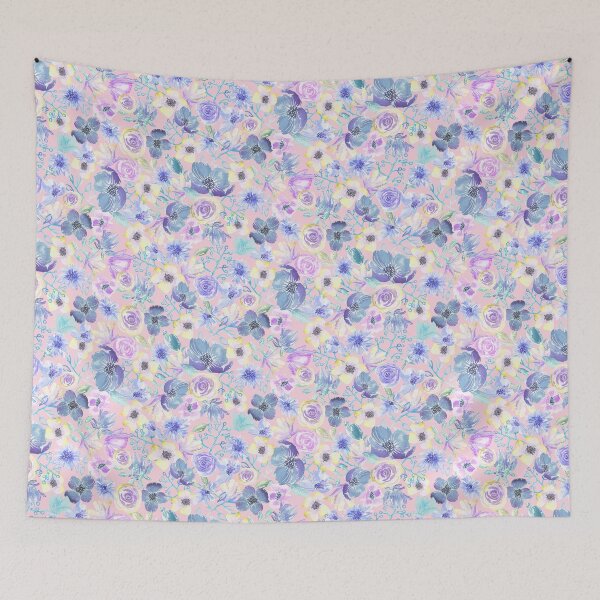 Item preview, Pastel Petals Watercolour Flowers in Salmon Pink designed and sold by Piccolo Fiore Prints.