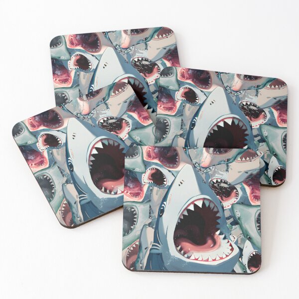 Item preview, Shark party designed and sold by Glenbobagins.