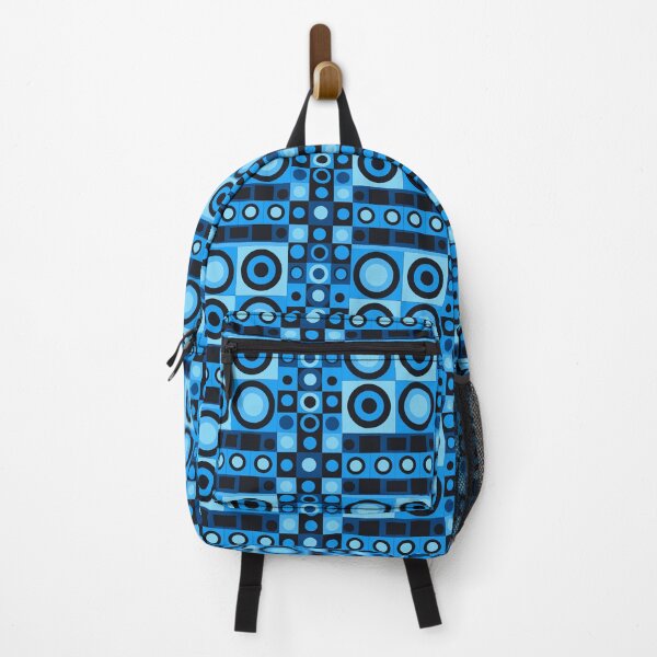 Item preview, Blue and Black Shapes Abstract Pattern  designed and sold by palaco210.
