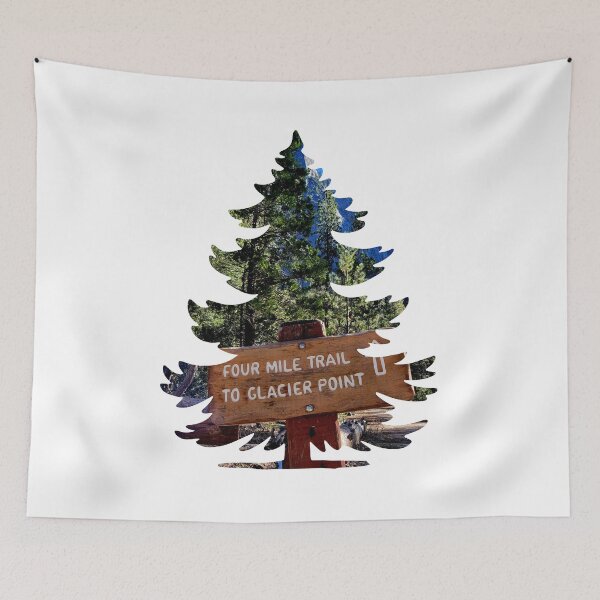 Item preview, Yosemite Valley Four Mile Trail To Glacier Point Sign designed and sold by HippieFarms11.