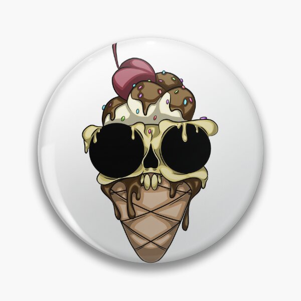 Item preview, skull ice cream designed and sold by pixel88ink.