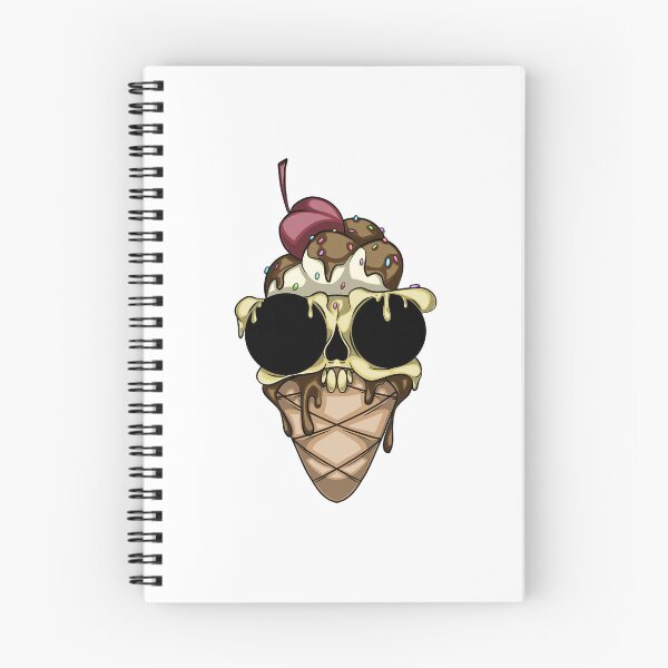 Item preview, skull ice cream designed and sold by pixel88ink.