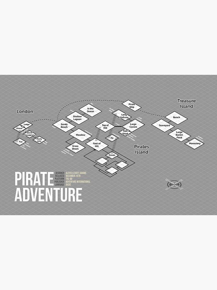 Thumbnail 3 of 3, Poster, Pirate Adventure Map designed and sold by aaronareed.