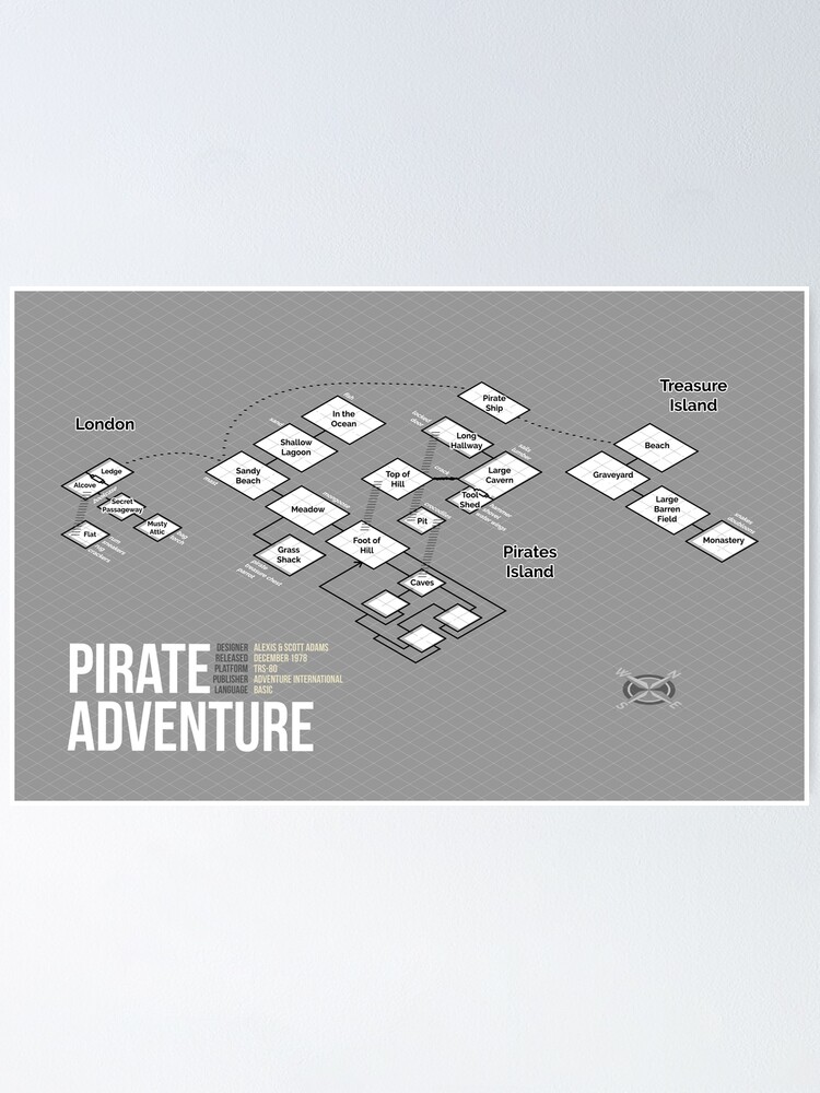 Thumbnail 1 of 3, Poster, Pirate Adventure Map designed and sold by aaronareed.