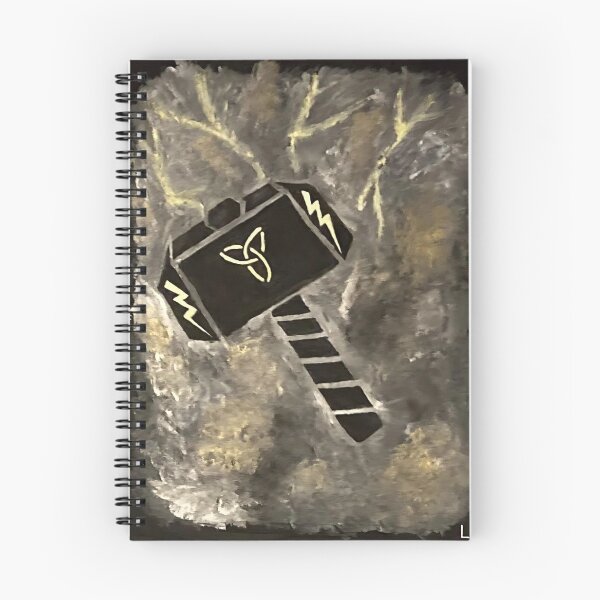 Item preview, Thor hammer acrylic painting  designed and sold by Aroeldesigns.