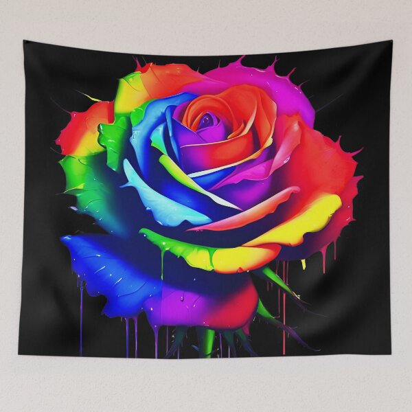 Item preview, Rainbow Rose Dripping Paint  designed and sold by DarkSpec.