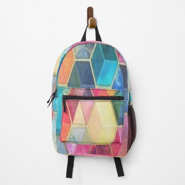 Item preview, Geometric Mosaic: Colored Hexagons and Various Textures?✨ designed and sold by TroviTutto.