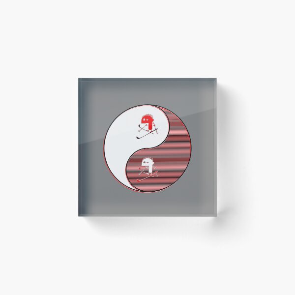 Item preview, yin yang balance harmony design eastern skiing skier designed and sold by 4rpixs.