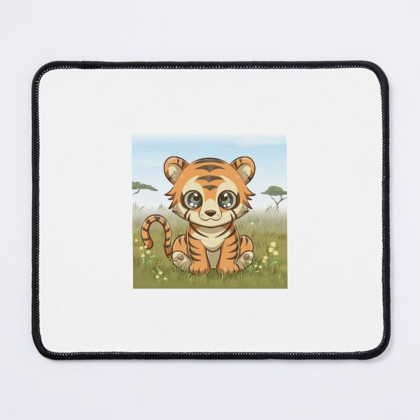 Item preview, Kawaii Tiger - Feline Elegance designed and sold by VoxVirtuoso.