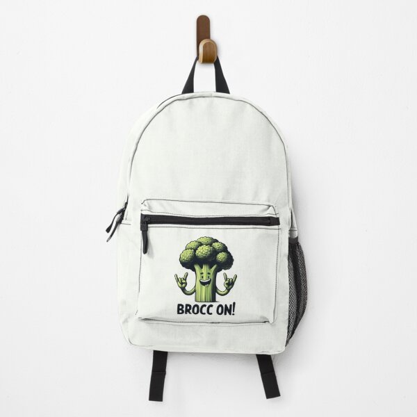 Item preview, "BROCC ON!" - Rocking Broccoli Illustration designed and sold by RuyaFab.