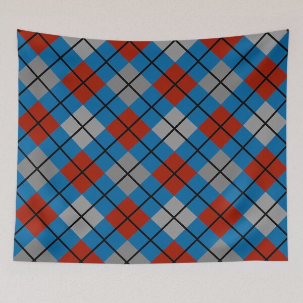 Item preview, Pringle Square - Blue designed and sold by ClanRaeDesign.
