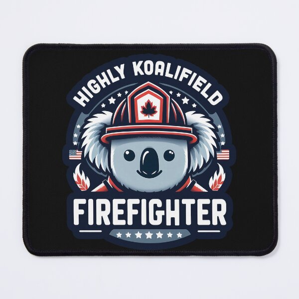 Item preview, Highly Koalified Firefighter Koala Funny designed and sold by CosmoLush.