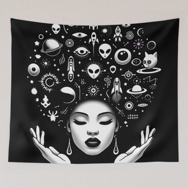 Item preview, Afro-futurism Afro Girl African designed and sold by KitonicTees.