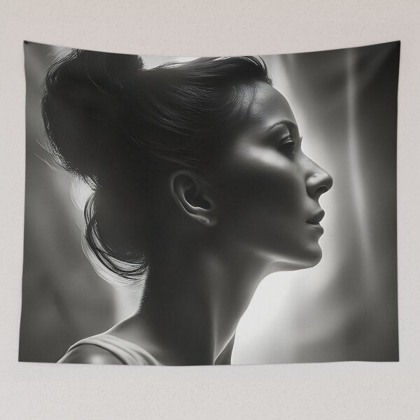 Item preview, Black and white photography portrait of a woman designed and sold by Working-Woman.
