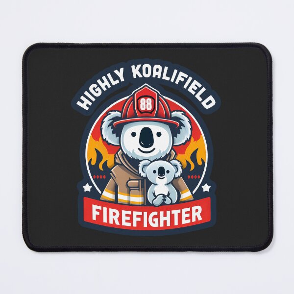 Item preview, Highly Koalified Firefighter Koala Funny designed and sold by CosmoLush.