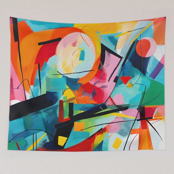 Item preview, The Head Space Collection - Vibrant Modern Art Bold Abstract Eccentric geometric Design  designed and sold by NortonArt.