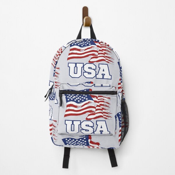 Item preview, Tattered and Battle Worn American Flag Design with USA in white letters designed and sold by AmericaFreedom.