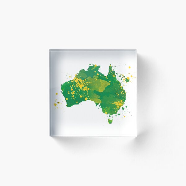 Map of Australia Acrylic Block