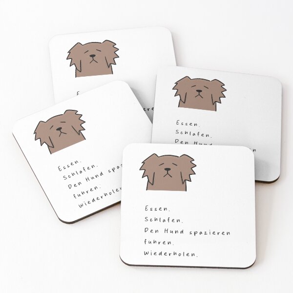 Item preview, Essen. Schlafen. Den Hund spazieren führen. Wiederholen - Dog Parent Daily Routine Design designed and sold by RM-Journey.