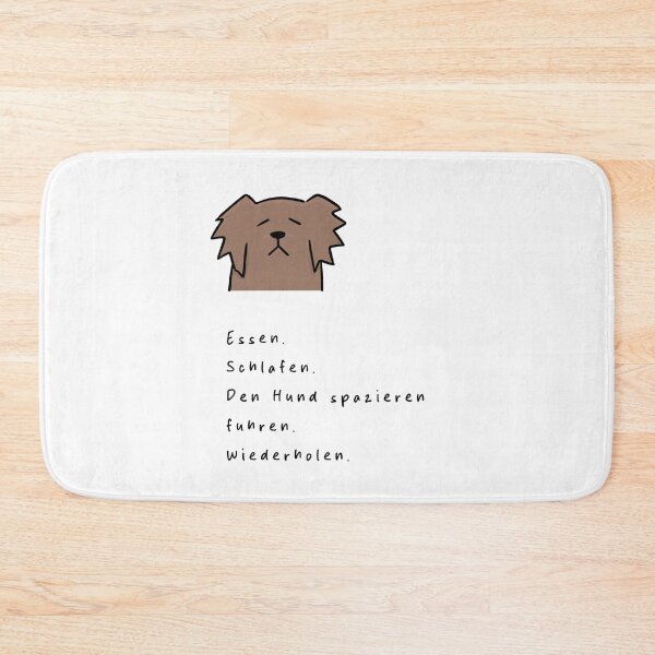 Item preview, Essen. Schlafen. Den Hund spazieren führen. Wiederholen - Dog Parent Daily Routine Design designed and sold by RM-Journey.