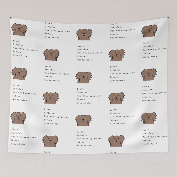 Item preview, Essen. Schlafen. Den Hund spazieren führen. Wiederholen - Dog Parent Daily Routine Design designed and sold by RM-Journey.