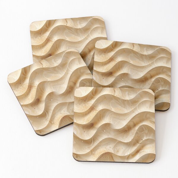 Item preview, Golden Dunes Abstract Sand Waves designed and sold by Sir Meow Meow.