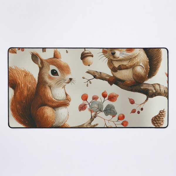 Item preview, Autumn Acorns: Squirrels in the Enchanted Forest designed and sold by mossysparkles.