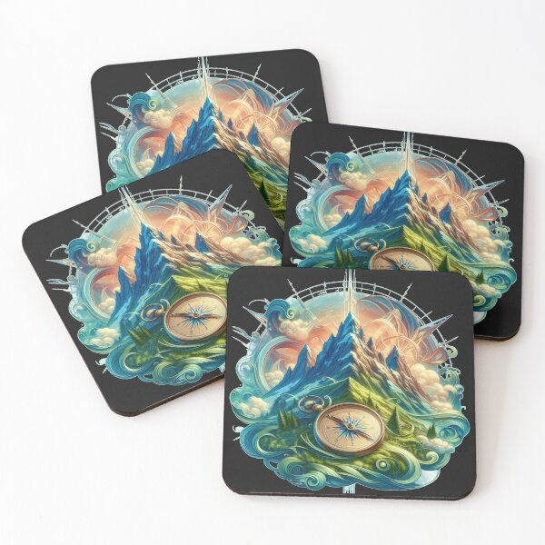 Item preview, Mountain and Compass in Fantasy Foliage designed and sold by Pawel Oska.