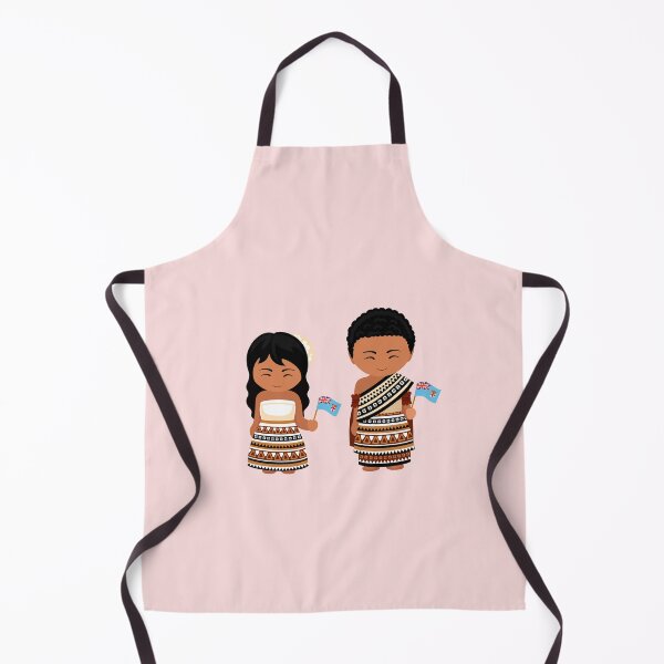 Item preview, Girl and Boy in Fijian wedding national costume with flag. by Mill2023 designed and sold by Mill2023.