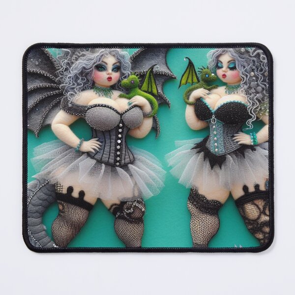 Item preview, Burlesque Dragon Fairy with Drake designed and sold by FairytalePress.