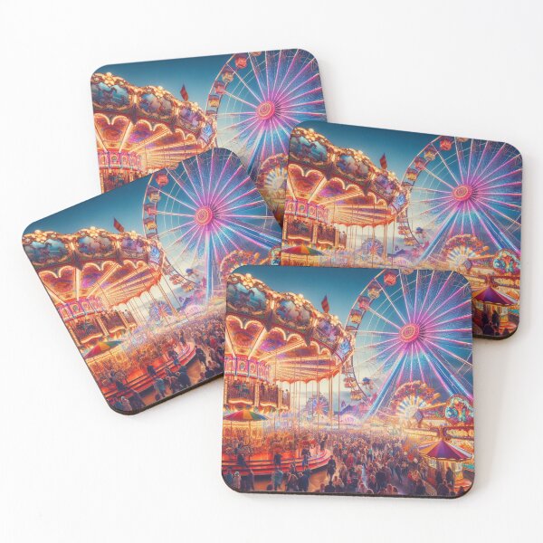 Item preview, "Whimsical Carnival Delight: Fun Fair Fabric Fête designed and sold by Rui Fernandes.